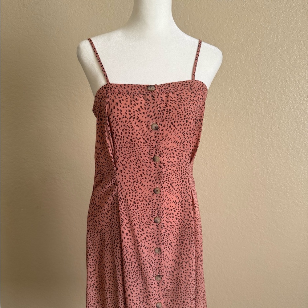 Super Cute Pink Spaghetti Strap Midi Dress